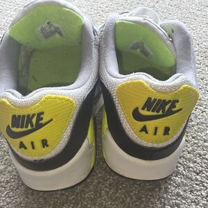 Nike Air Athletic Shoes - Yellow, Black, White